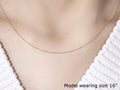 14k Yellow Gold Cable Link Chain (0.50 mm) by Avera Group