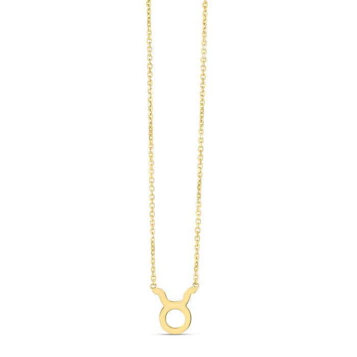 14K Yellow Gold Taurus Necklace by Avera Group