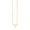 14K Yellow Gold Aries Necklace