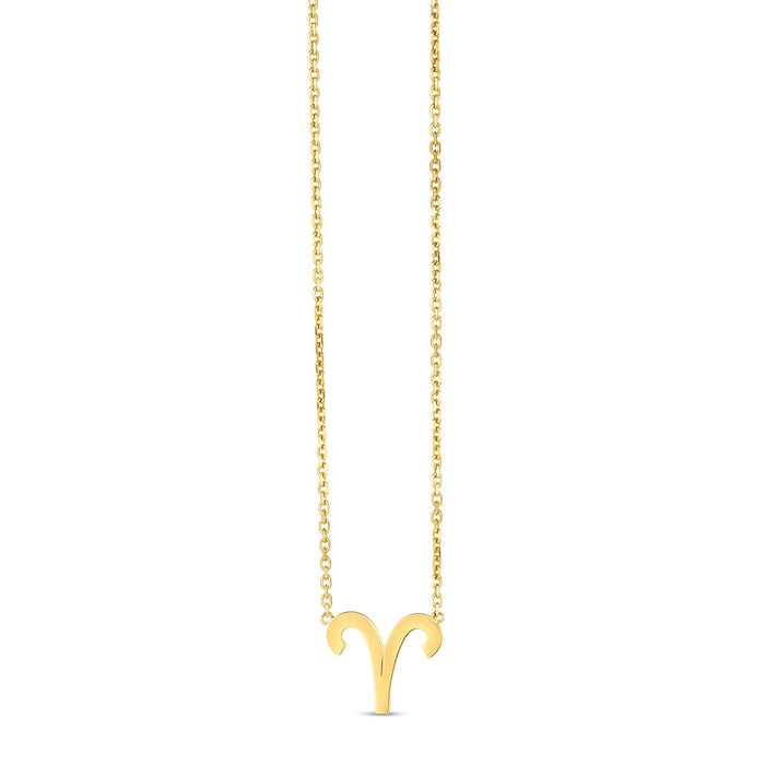 14K Yellow Gold Aries Necklace by Avera Group
