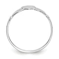 14k White Gold Irish Claddagh Ring by Fine Color Jewels