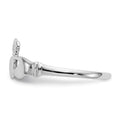 14k White Gold Irish Claddagh Ring by Fine Color Jewels