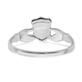 14k White Gold Irish Claddagh Ring by Fine Color Jewels