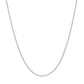 14k White Gold Bead Chain 1.0mm (1.00 mm) by Avera Group