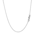 14k White Gold Bead Chain 1.0mm (1.00 mm) by Avera Group