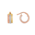 14k Tri Color Gold Trilogy Hoops by Avera Group