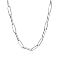 14k White Gold Bold Paperclip Chain (4.20 mm) by Avera Group