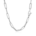 14k White Gold Bold Paperclip Chain (4.20 mm) by Avera Group