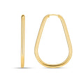 14k Yellow Gold Endless Pear Hoop Earrings by Avera Group