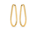 14k Yellow Gold Endless Pear Hoop Earrings by Avera Group