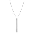 Sterling Silver 24 inch Necklace with Long Polished Bar Pendant by Avera Group