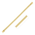 14k Yellow Gold Rib Link Bracelet by Avera Group