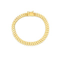 14k Yellow Gold Rib Link Bracelet by Avera Group