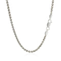 Sterling Silver Rhodium Plated Wheat Chain 2.6mm by Avera Group
