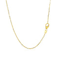 14k Yellow Gold Double-Strand Chain Necklace with Puff Moon and Star by Avera Group