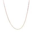 18k Rose Gold Diamond Cut Cable Link Chain (0.75 mm) by Avera Group