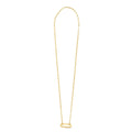 14k Yellow Gold Elongated Link Paperclip Necklace by Avera Group