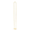 14k Yellow Gold Elongated Link Paperclip Necklace by Avera Group