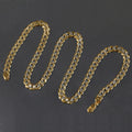 14k Two Tone Gold Pave Curb Chain (7.00 mm) by Avera Group