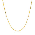 14k Yellow Gold Diamond-Cut Bead Chain (0.90 mm) by Avera Group