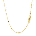 14k Yellow Gold Diamond-Cut Bead Chain (0.90 mm) by Avera Group