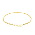 2.3mm 10k Yellow Gold Rolo Anklet by Avera Group