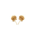 14k Yellow Gold Textured Flat Style Stud Earrings(6mm) by Avera Group
