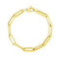 14K Yellow Gold Extra Wide Paperclip Chain Bracelet (6.10 mm) by Avera Group
