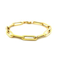 14K Yellow Gold Extra Wide Paperclip Chain Bracelet (6.10 mm) by Avera Group
