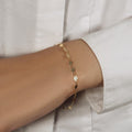 14k Yellow Gold Bracelet with Polished Circles by Avera Group