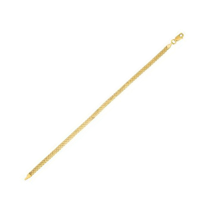 3.5mm 14k Yellow Gold Bismark Bracelet by Avera Group
