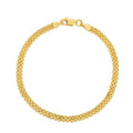 3.5mm 14k Yellow Gold Bismark Bracelet by Avera Group