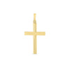 14k Yellow Gold High Polish Ribber Cross Pendant