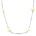 14k White Gold Necklace with White Pearls by Avera Group