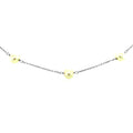14k White Gold Necklace with White Pearls by Avera Group