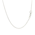 18k White Gold Round Cable Link Chain 0.97mm by Avera Group