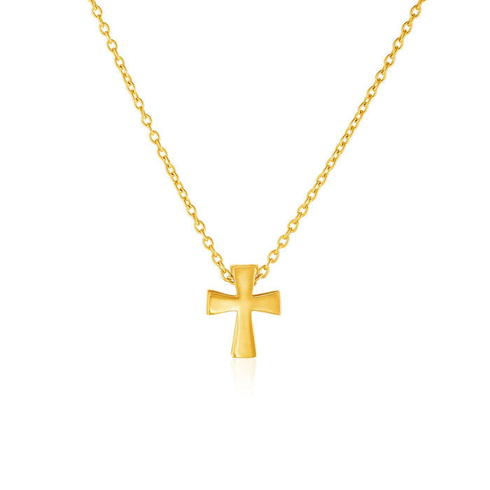 14k Yellow Gold with Cross Pendant by Avera Group