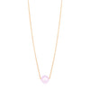 14k Rose Gold Pearl Solitaire Necklace
