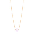 14k Rose Gold Pearl Solitaire Necklace by Avera Group