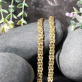 14k Yellow Gold Fancy Byzantine Chain Necklace by Avera Group