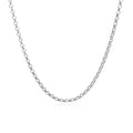 14k White Gold Rolo Chain (1.90 mm) by Avera Group
