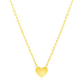 14k Yellow Gold Polished Mini Heart Necklace by Avera Group