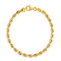 Silk Rope Chain Bracelet in 14k Yellow Gold (4.3 mm) by Avera Group