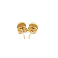 14k Yellow Gold Textured Circle Post Earrings by Avera Group