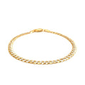 3.6mm 14k Two Tone Gold Pave Curb Bracelet by Avera Group