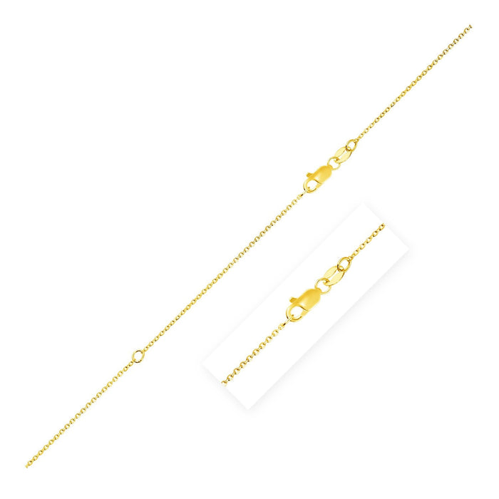 Extendable Cable Chain in 14k Yellow Gold (0.87 mm) by Avera Group