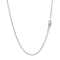 14k White Gold Round Cable Link Chain (1.50 mm) by Avera Group