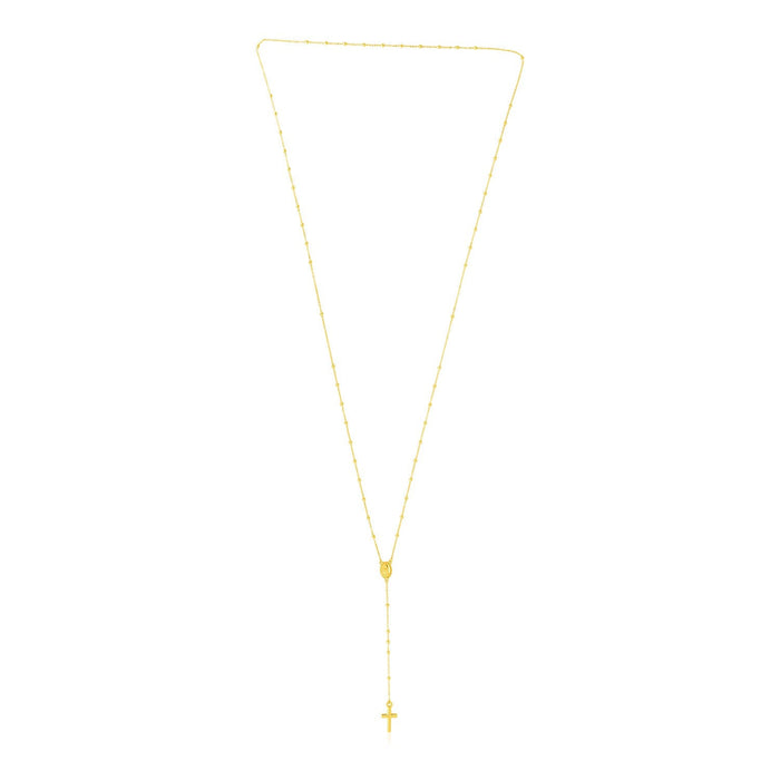 14k Yellow Gold Rosary Necklace by Avera Group