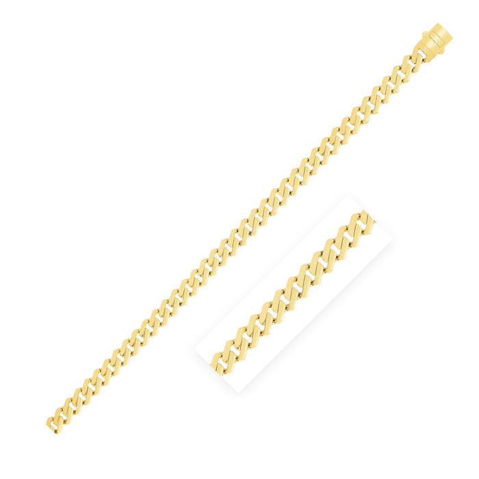 14k Yellow Gold High Polish Modern Lite Edge Chain (8.00 mm) by Avera Group