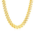 14k Yellow Gold Polished Miami Cuban Chain Necklace by Avera Group